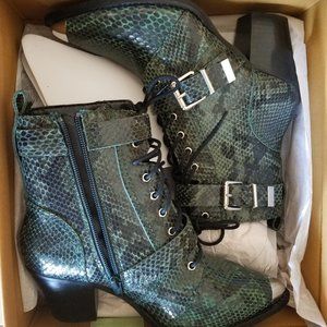 ASOS Snakeskin Ankle Heel Boots